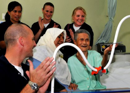 US Navy 100706-N-7643B-250 Sailors make a community service visit to the Bright Vision Hospital as part of Cooperation Afloat Readiness and Training (CARAT) Singapore 2010