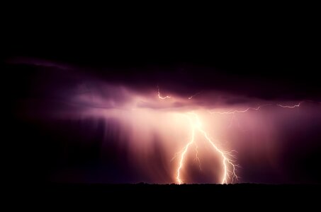Bolt electrical night photo