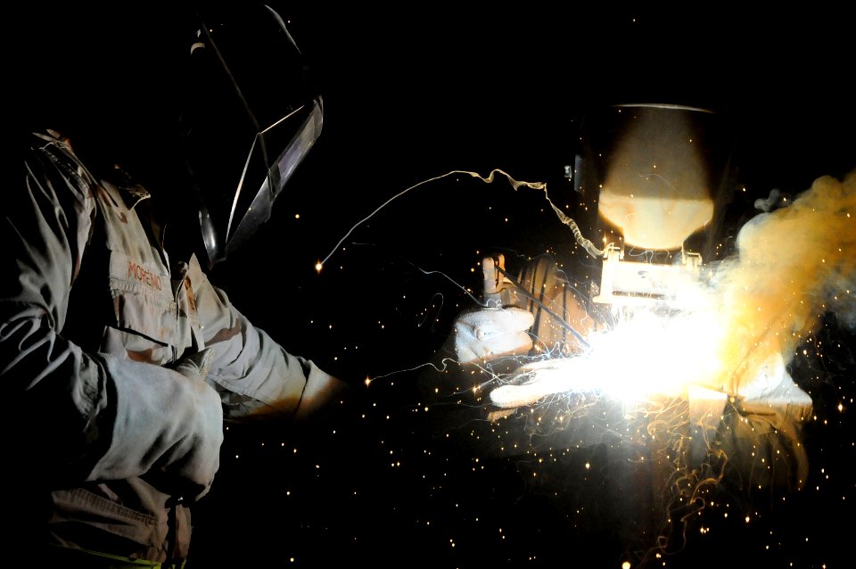 US Navy 100706-N-0475R-069 Seabees weld table in Afghanistan