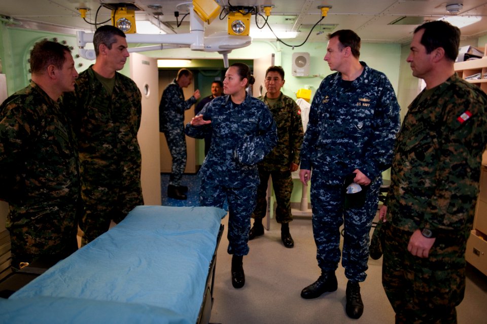 US Navy 100709-N-5319A-060 Peruvian officers visit USS New Orleans