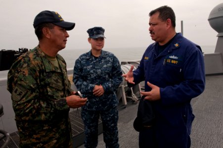 US Navy 100709-N-5319A-124 Peruvian officers visit USS New Orleans
