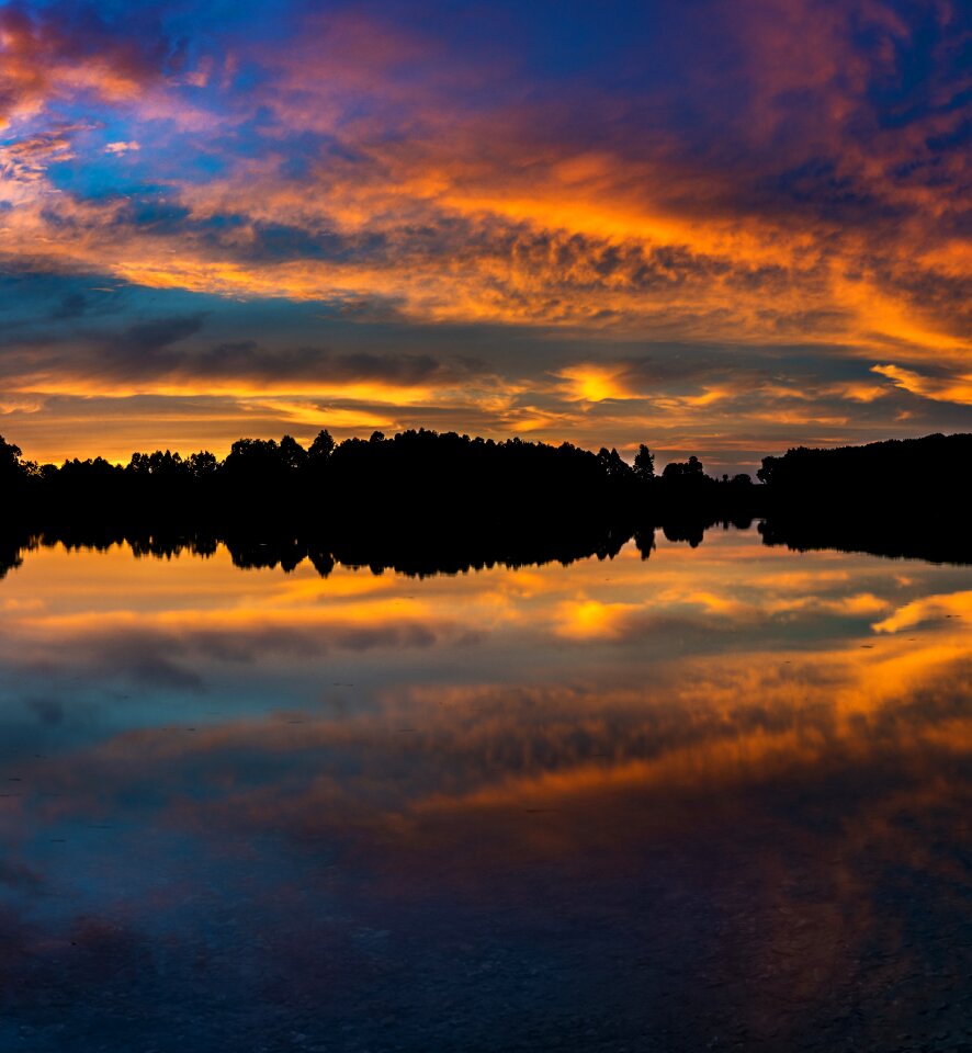 Reflection abendstimmung clouds photo