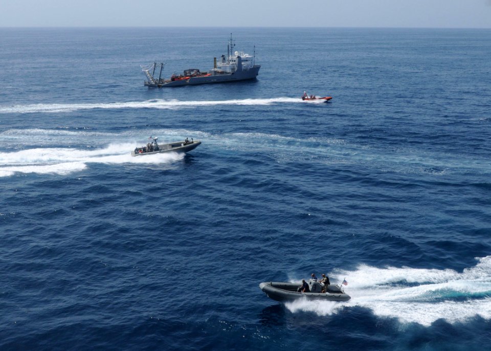 US Navy 100716-N-8069G-087 Sailors participate in visit, board, search and seizure training