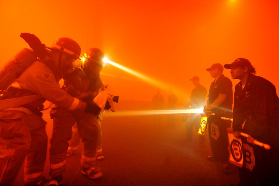 US Navy 100717-N-2953W-564 Lillian Morales trains Sailors during general quarters aboard USS Carl Vinson (CVN 70)
