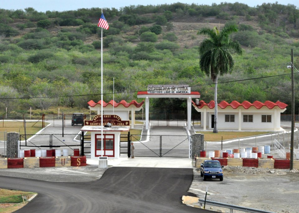 US Navy 100716-N-8241M-008 The North East Gate at Naval Station Guantanamo Bay, Cuba