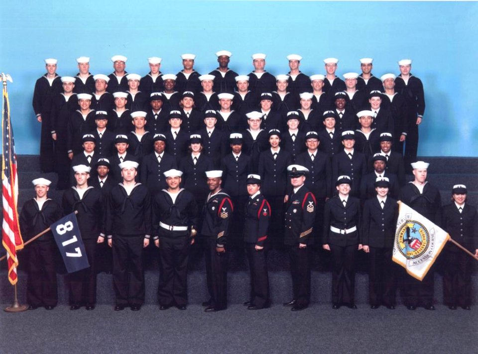 USN Recruit Division 817, April 2002