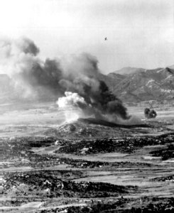 USMC F4U attacking target Korea 1952