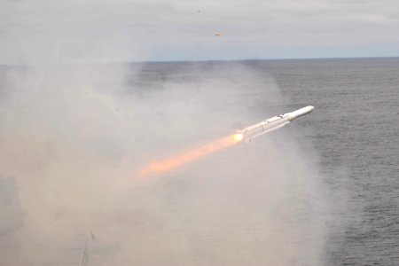 US Navy 100723-N-2953W-229 An Evolved Sea Sparrow missile is launched from the aircraft carrier USS Carl Vinson (CVN 70)