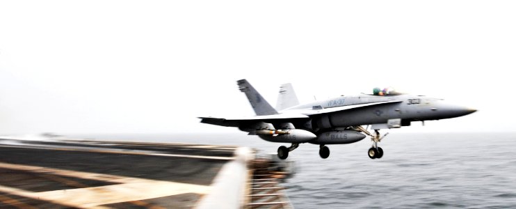 US Navy 100724-N-6003P-185 An F-A-18C Hornet launches from USS Harry S. Truman (CVN 75)