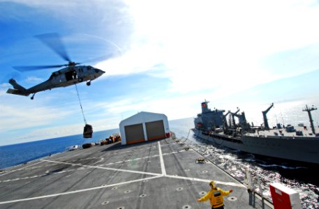 US Navy 100725-N-4044H-090 An MH-60S Sea Hawk helicopter assigned to the Wild Cards of Helicopter Sea Combat Squadron (HSC) 23