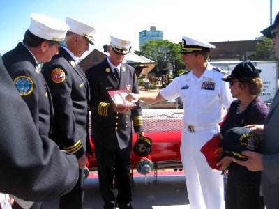 US Navy 100726-N-2148B-001 Cmdr. Curt Jones, commanding officer of the amphibious transport dock ship USS New York (LPD 21)