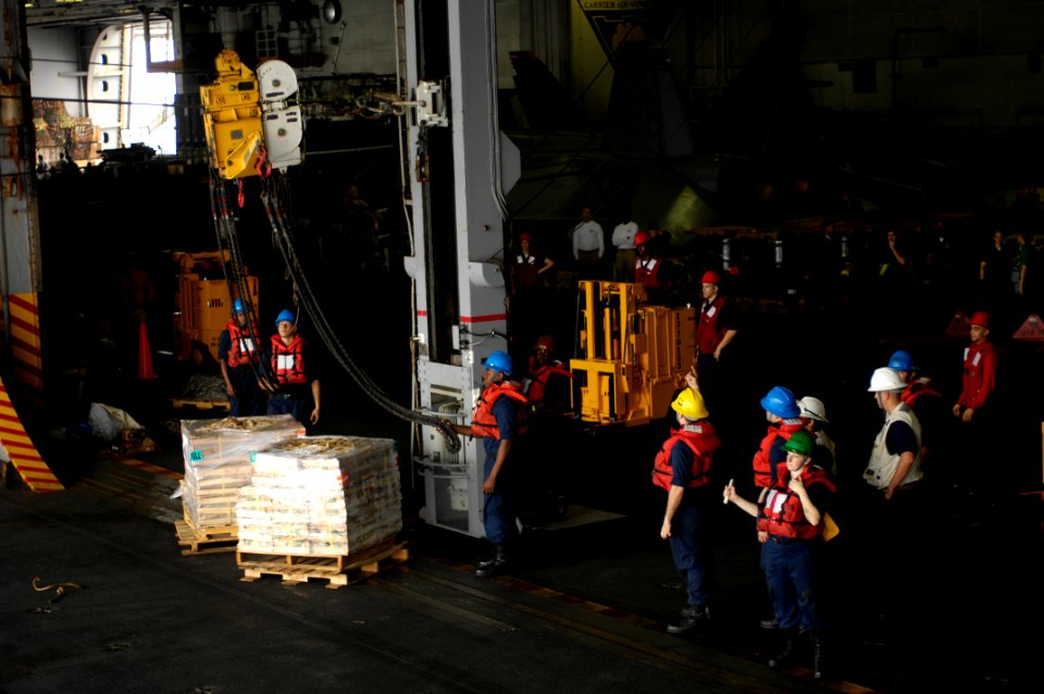 US Navy 100729-N-6362C-211 Sailors aboard the aircraft carrier USS Harry S. Truman (CVN 75)
