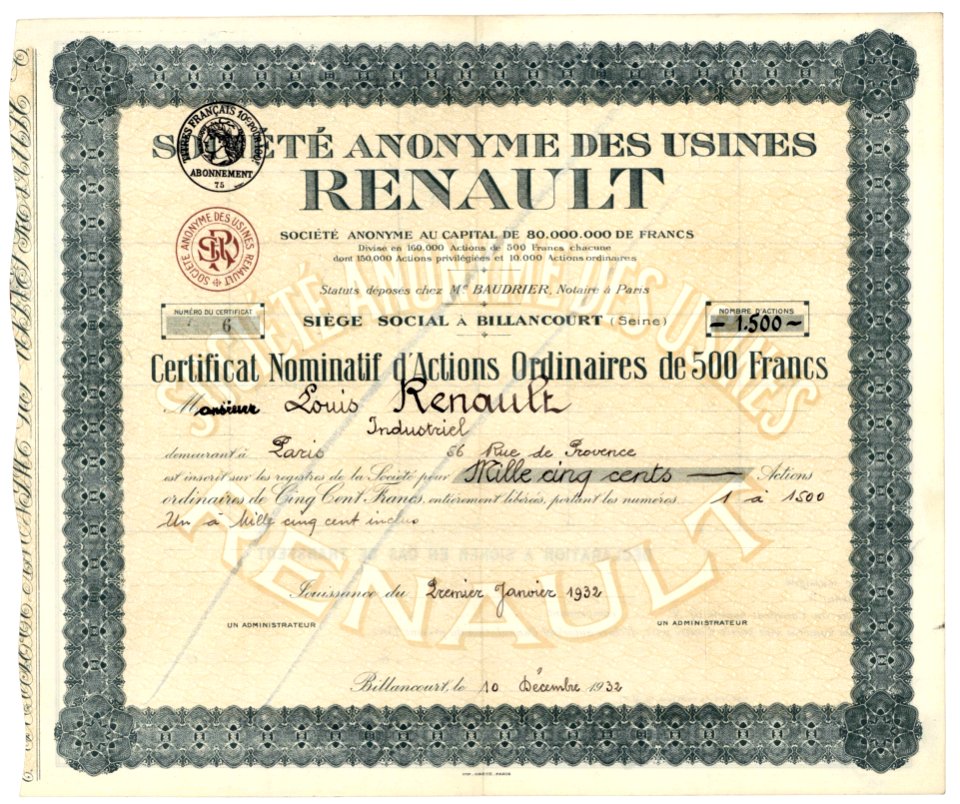 Usines Renault 1932