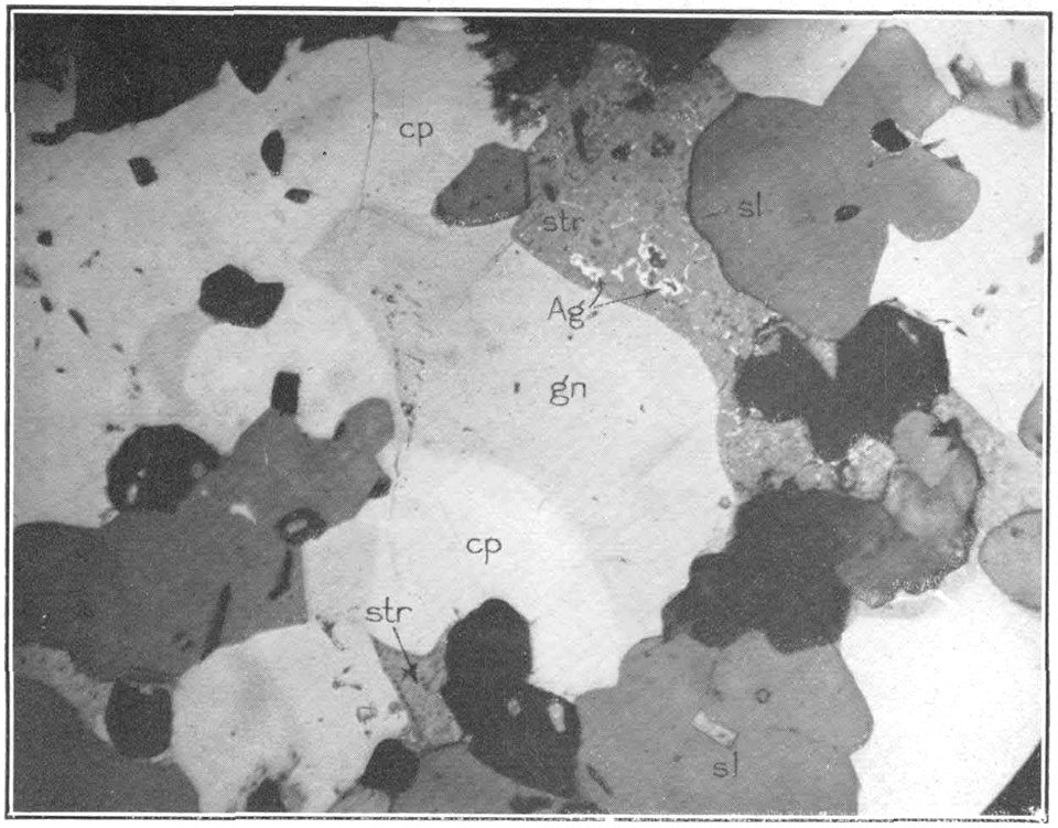 USGS Bulletin787 Plate18 FigureA Mutual intergrowths of Stromeyerite and Chalcopyrite