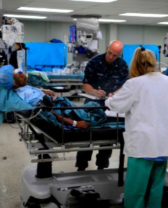 US Navy 100727-N-6410J-022 Medical personnel aboard the Military Sealift Command hospital ship USNS Mercy (T-AH 19) care for an Indonesian surgical patient in the post anesthesia care unit during Pacific Partnership 2010