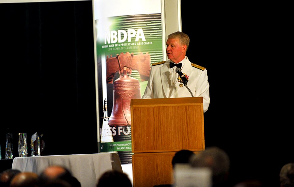 US Navy 100731-N-8273J-357 Chief of Naval Operations (CNO) Adm. Gary Roughead delivers remarks during the Black Data Processing Association (BDPA) awards gala in Philadelphia