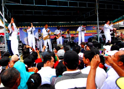 US Navy 100801-N-4044H-118 The U.S. Pacific Fleet Band, embarked aboard the Military Sealift Command hospital ship USNS Mercy (T-AH 19), performs in Ambon, Indonesia
