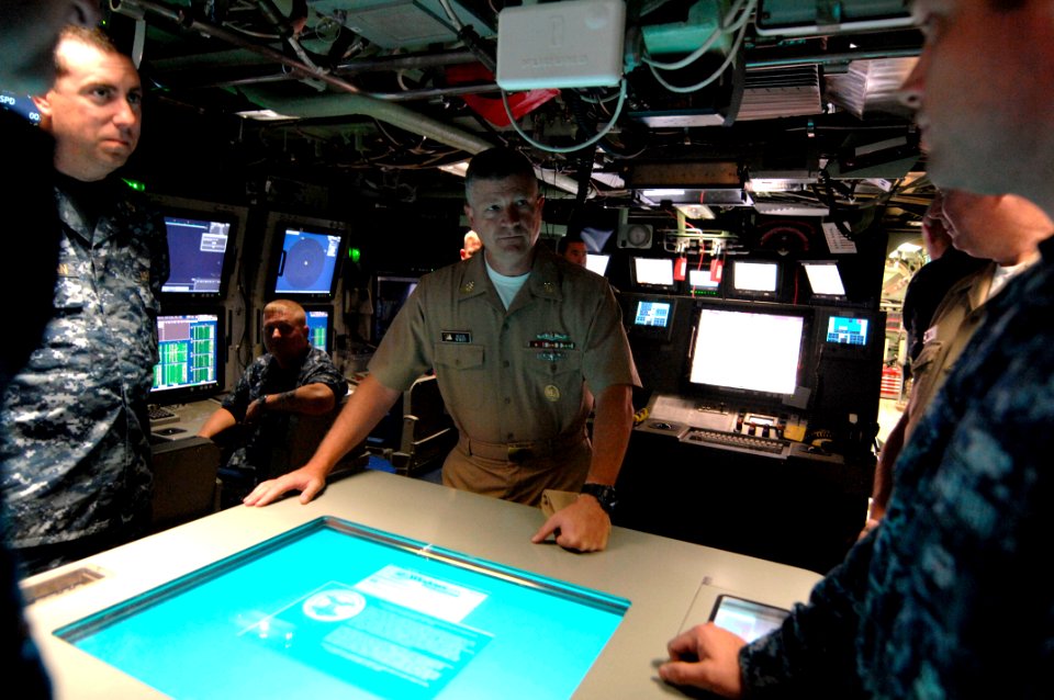US Navy 100730-N-9818V-028 Master Chief Petty Officer of the Navy (MCPON) Rick West visits the crew of (PCU) Missouri (SSN 780)