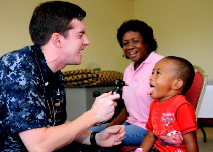 US Navy 100730-N-1675O-094 Lt. Cmdr. David Foster, assigned to Naval Hospital Yokosuka and embarked aboard the U.S. 7th Fleet command ship USS Blue Ridge (LCC 19)