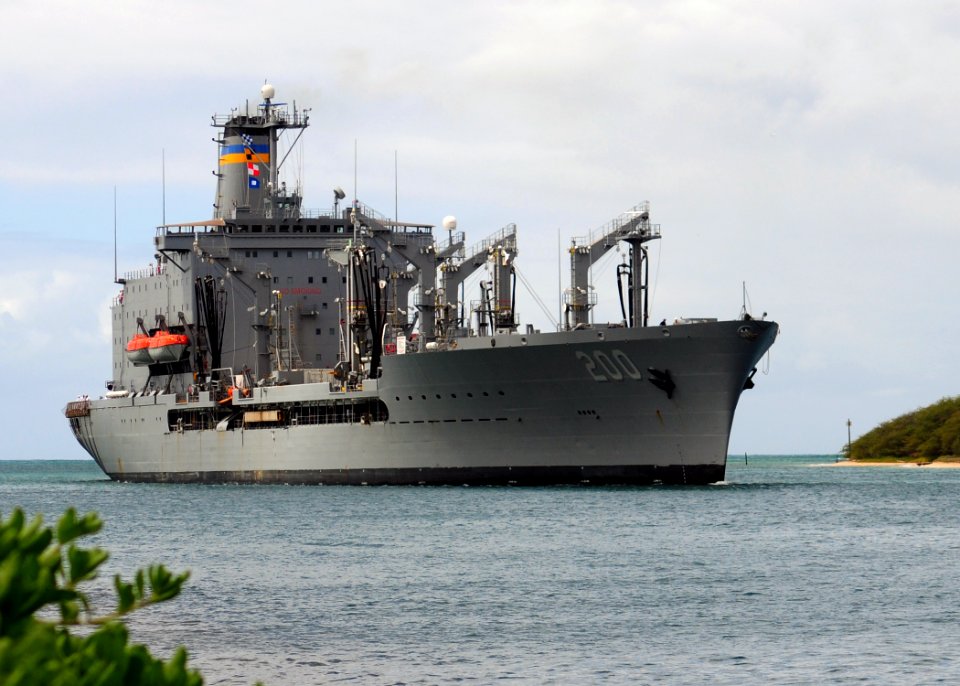US Navy 100731-N-6854D-119 The Military Sealift Command fleet replenishment oiler USNS Guadalupe (T-AO 200) returns to Joint Base Pearl Harbor-Hickam after participating in Rim of the Pacific (RIMPAC) 2010 exercises