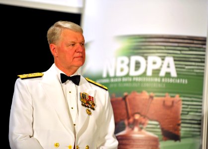 US Navy 100731-N-8273J-386 Chief of Naval Operations (CNO) Adm. Gary Roughead receives a lifetime achievement award the Black Data Processing Association (BDPA) awards gala in Philadelphia