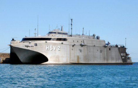 US Navy 100810-N-4971L-506 High Speed Vessel Swift (HSV 2) is moored in Bridgetown, Barbados photo