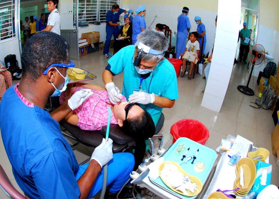 US Navy 100811-N-3589B-024 Medical personnel perform an oral surgery procedure during a medical civic action project at Da Nang hospital