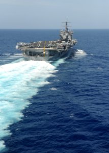 US Navy 100812-N-1287L-451 USS Enterprise (CVN 65) transits the Atlantic Ocean during its tailored ship's training availability