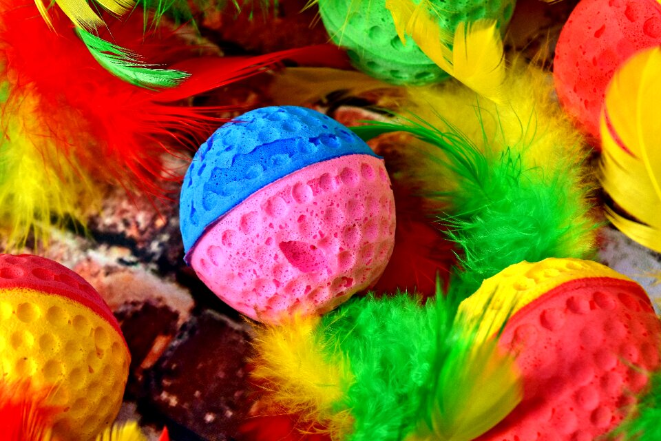 Balls feather background