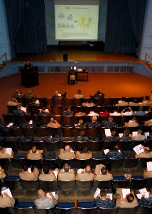 US Navy 100817-N-2636M-024 Personnel from Commander, U.S. 2nd Fleet Maritime Headquarters and representatives of more than a dozen Latin American countries attend a seminar for the multi-national training exercise PANAMAX 10
