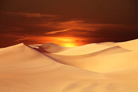 Sunset dune horizon photo