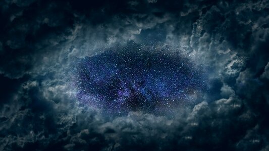 Night clouds veil sky photo