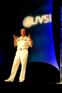 US Navy 100825-N-3548M-087 Chief of Naval Operations (CNO) Adm. Gary Roughead delivers remarks and answers questions at the AUVSI Unmanned Systems North America 2010 Symposium ^ Exhibition in Colorado