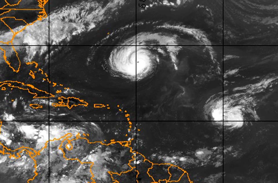US Navy 100827-N-0000S-001 A GOES-13 infrared satellite image of Hurricane Danielle provided by the U.S. Naval Research Laboratory in Monterey, Calif. shows the storm at 11-45 a.m. EST in the Atlantic Ocean