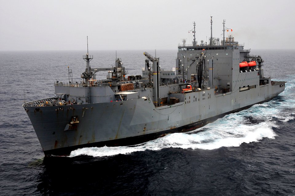 US Navy 100831-N-4378P-036 USNS Lewis and Clark (T-AKE 1) is underway in the Arabian Sea