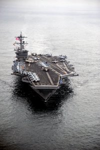 US Navy 100901-N-2953W-884 The Nimitz-class aircraft carrier USS Carl Vinson (CVN 70) and Carrier Air Wing (CVW) 17 are underway conducting local operations off the coast of Southern California