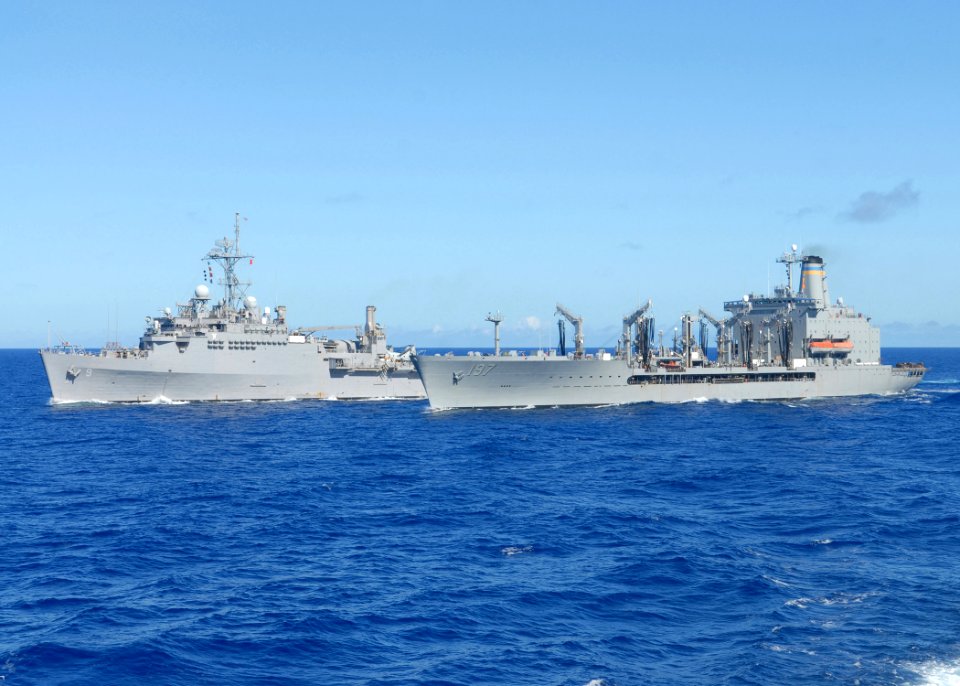 US Navy 100908-N-2218S-045 USS Denver (LPD 9) and embarked Marines are underway in the western Pacific Ocean