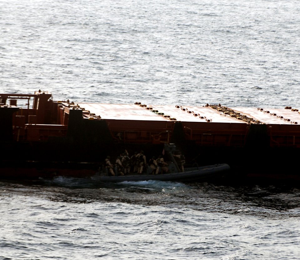 US Navy 100909-N-9706M-110 Marines board the motor vessel M-V Magellan Star during a board and seizure operation