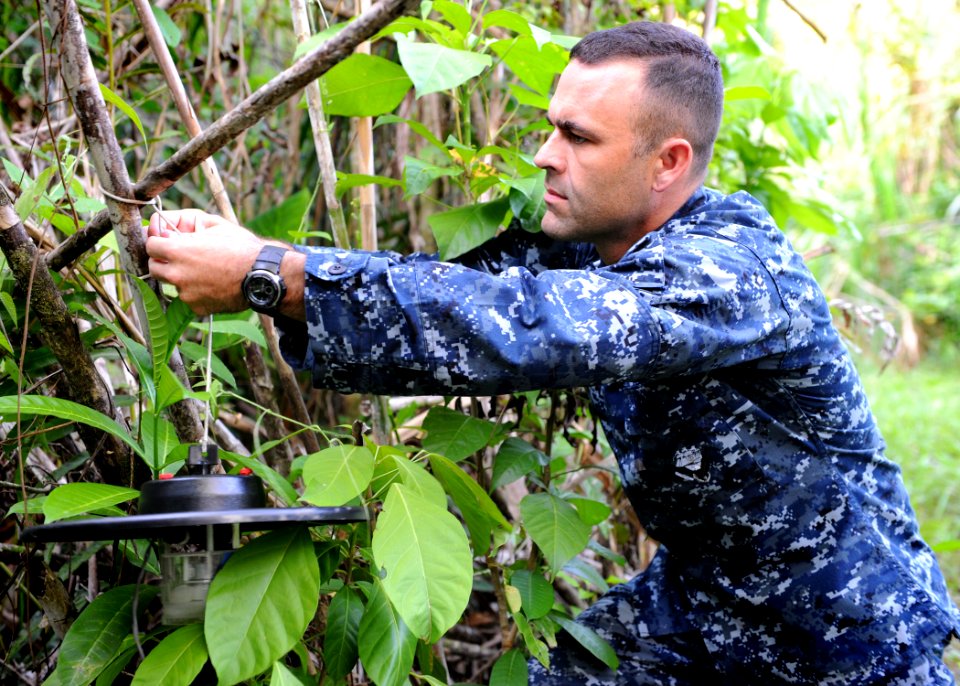 US Navy 100907-N-4153W-430 Lt. Michael Kavanaugh, assigned to Navy Entomology Center of Excellence at Naval Air Station Jacksonville, Fla.,