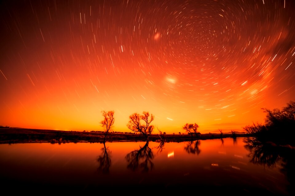 Lake water reflections photo