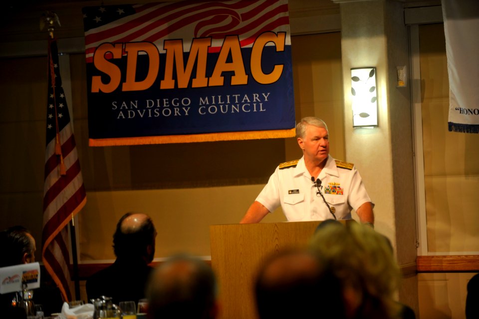 US Navy 100917-N-3548M-040 Chief of Naval Operations (CNO) Adm. Gary Roughead delivers remarks and answers questions at the San Diego Military Advi
