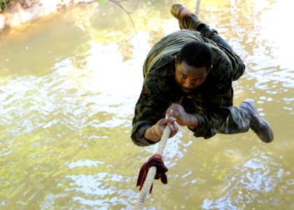 US Navy 100911-N-4153W-459 Gunnery Sgt. Sterling Graham, assigned to the U.S. Marine Ground Combat Element, 1st Platoon, Alpha Company, 2nd Amphibi