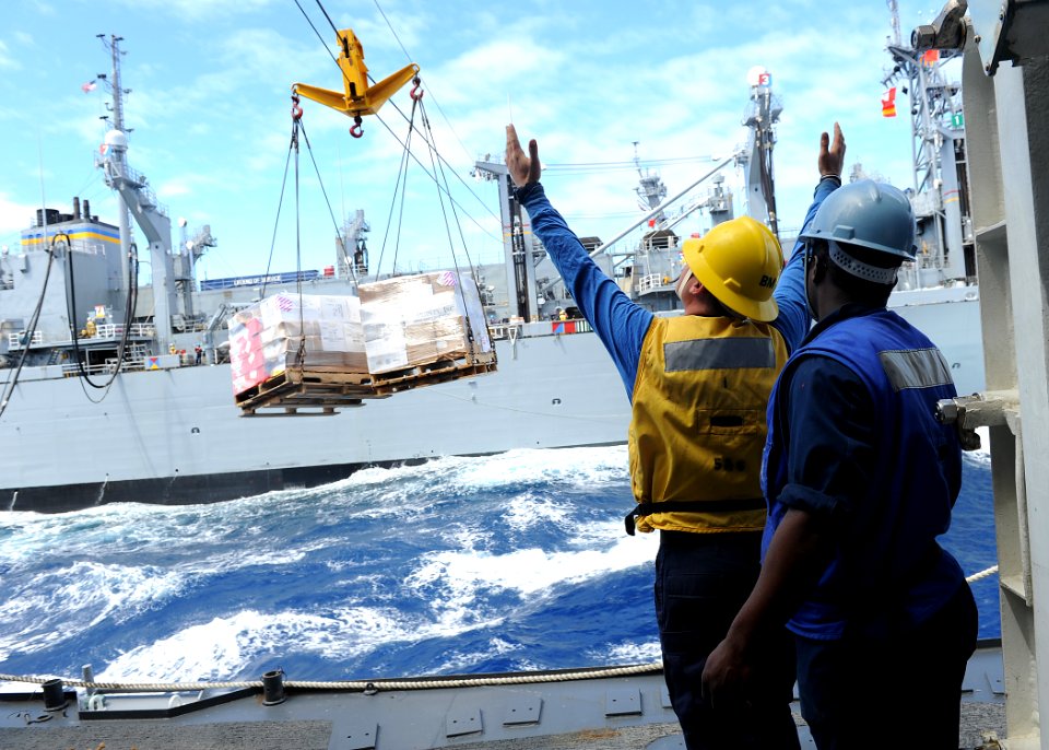 US Navy 100918-N-2821G-292 USS Cape St. George conducts underway replenishment