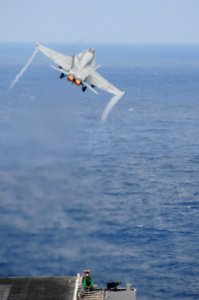 US Navy 100916-N-2918M-067 Super Hornet launches from USS Nimitz