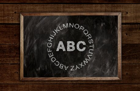 Board alphabet literacy