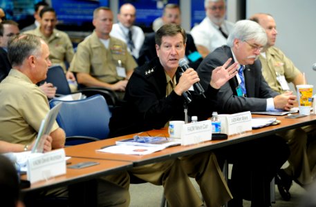 US Navy 101013-N-7676W-050 Vice Adm. Allen Myers, commander of Naval Air Forces, addresses attendees during the Naval Aviation Enterprise day confe