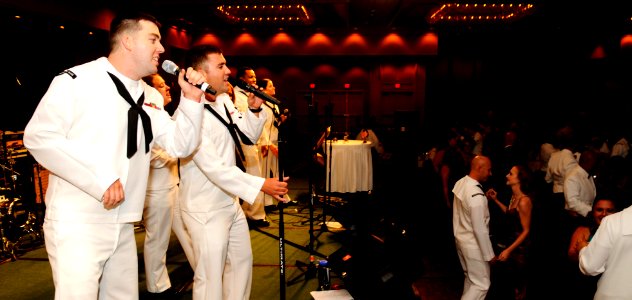 US Navy 101016-N-7498L-232 Members of the U.S. Pacific Fleet Band perform dance music at the 235th Navy Birthday Ball. Sailors and guests from thr