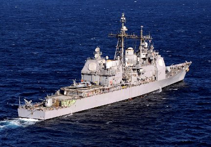 US Navy 101022-N-3885H-105 The guided-missile cruiser USS Philippine Sea (CG 58) transits the Atlantic Ocean. Philippine Sea