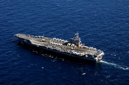 US Navy 101022-N-4154B-071 The aircraft carrier USS George H.W. Bush (CVN 77) is underway in the Atlantic Ocean conducting training operations with