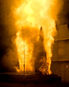 US Navy 101029-N-XXXXX-005 An SM-3 (Block 1A) missile is launched from the Japan Maritime Self-Defense Force destroyer JS Kirishima (DD 174), succe